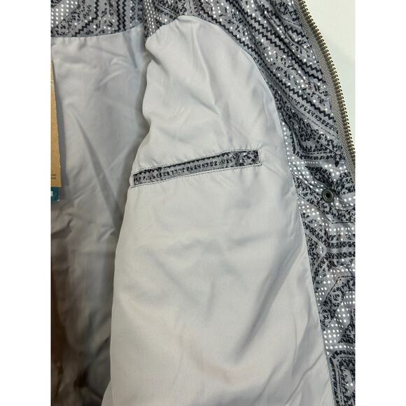 Prana Lily Puffer Jacket Gull Flurry Gray Geometric Women's Medium NWT Outdoors - Picture 7 of 15